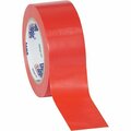 Bsc Preferred 2'' x 36 yds. Red Tape Logic Solid Vinyl Safety Tape, 24PK S-385